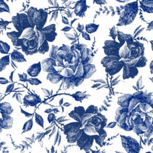 blue sketched flowers